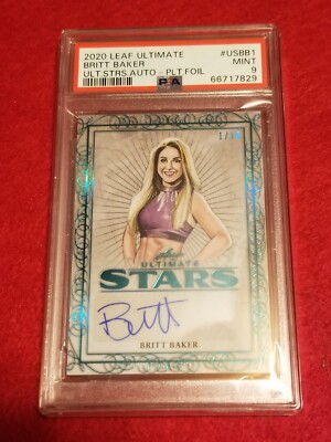 britt baker 2020 leaf ultimate ring Queen emerald 1/15 rookie auto psa 9 Pop 1