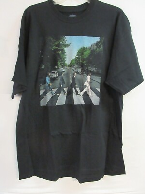 BEATLES OFFICIAL MERCH BLACK ABBEY ROAD BAND CONCERT MUSIC T-SHIRT EXTRA LARGE