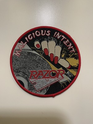 Razor Malicious Intent Woven Patch Thrash Metal Speed Metal