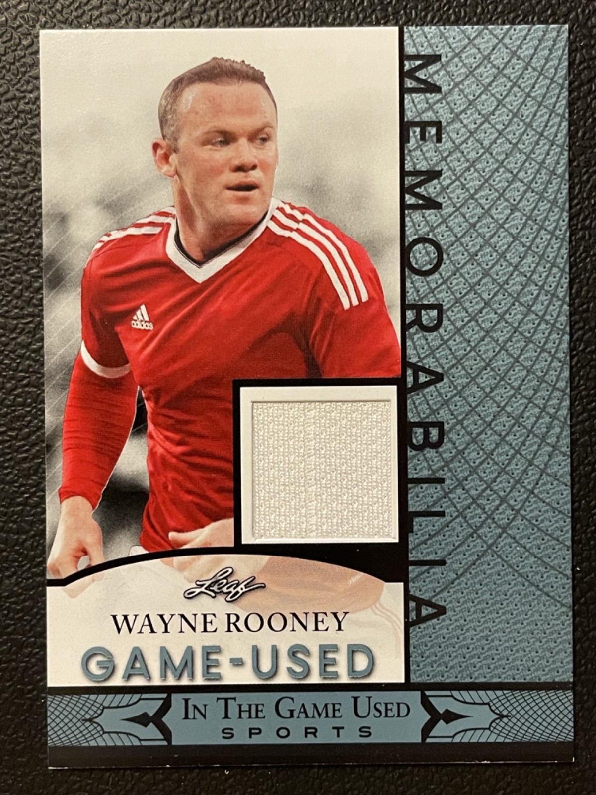 2024 Leaf In The Game Used Memorabilia Blue Wayne Rooney Jersey