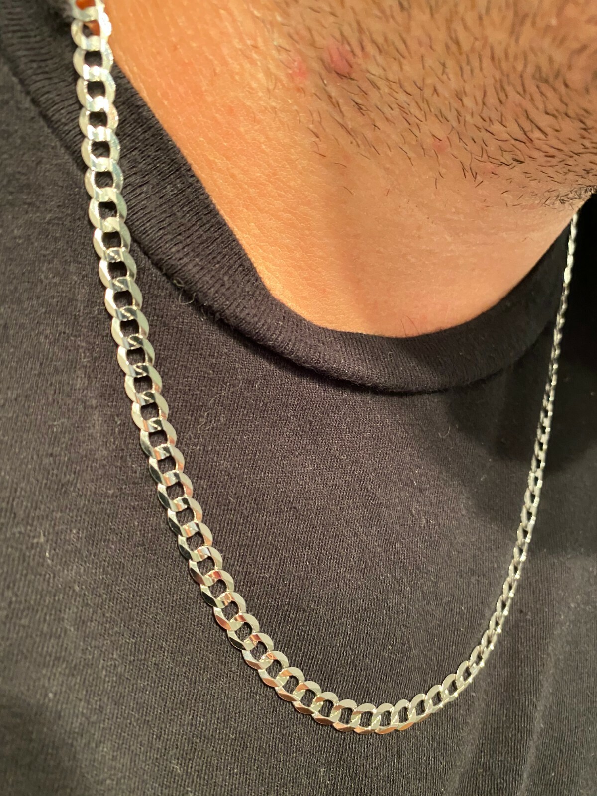 Pre-owned Hip Hop Real Solid 14k White Gold Mens Curb Cuban Link Chain 20-24" 6mm Necklace 17-21gr