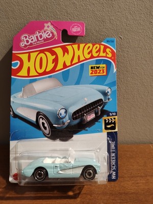 Hot Wheels HW Screen Time 9/10 - Barbie 1956 Corvette Diecast Model Car