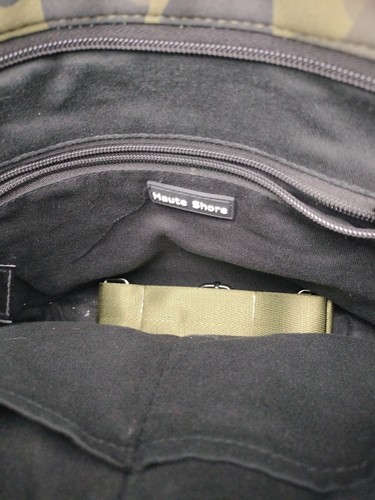 Haute Shores Blake Showoff Crossbody Bag Camo Green Pink Orange Stripe 11"x12" View 5