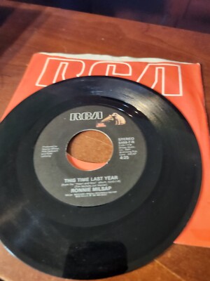 RONNIE MILSAP  SNAP YOUR FINGERS / THIS TIME LAST YEAR 45 RPM RECORD