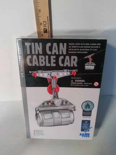 Tin Can Cable Car DIY Mechanical Engineering Educational Kit for Kids Sealed