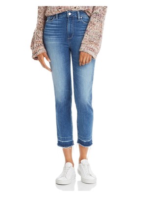 

PAIGE DENIM Женские синие укороченные джинсы с потертостями, Синий, 5367F46-6440