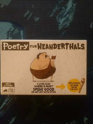 Poetry For Neanderthals Word Game By Exlploding Kittens New & Sealed Ages 7+
