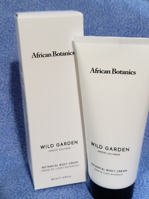 African Botanics Wild Garden Botanical Body Cream  200ml/6.76oz NIB