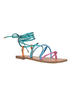 

GUESS Женские розовые сандалии Cristen на шнуровке с квадратным носком и ремешками, размер 8,5 м, Розовый, GWCRISTEN4