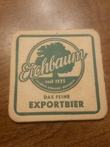 Beer Bierdeckel Coaster <> EICHBAUM Brauerei Bier ~ Mannheim, GERMANY Since 1733