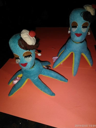 Vintage Dream Pets 2- MIMI OCTOPUS  Plush Toy, R. Dakin turquoise and yellow