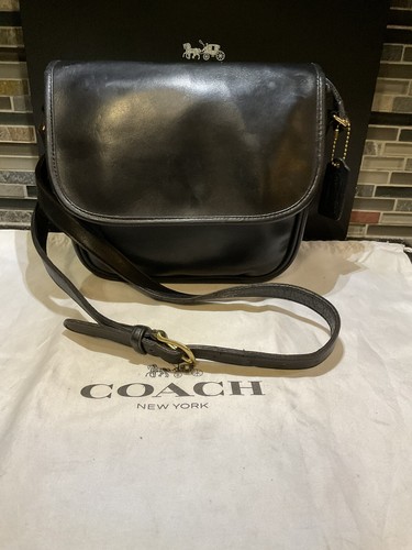 バッグ vintage OLD COACH leather black toatbag RARE Vintage X-Large Coach Black Leather Tote Hand Bag Made