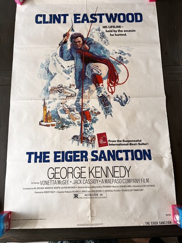 アイガー  サンクション  ポスター。 The Eiger Sanction Movie Poster by Frank Mccarthy, 1975