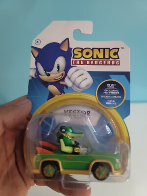 Sonic The Hedgehog Vector Diecast Beat Monster Car Team Racing Jakks