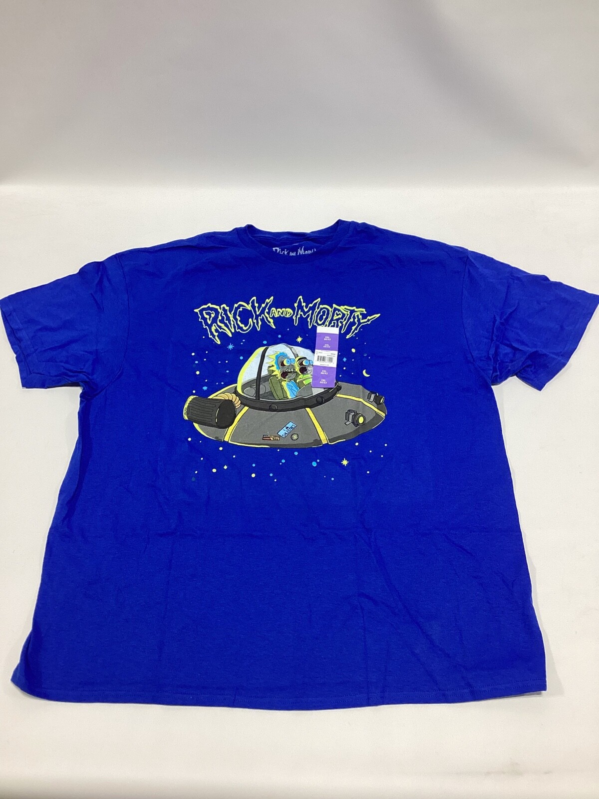 Mens Rick And Marty Blue Short Sleeve Graphic Shirt 2XL
