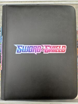 Sword & Shield 9 Pocket Standard 35pt Toploader Binder Holds 216 Cards!