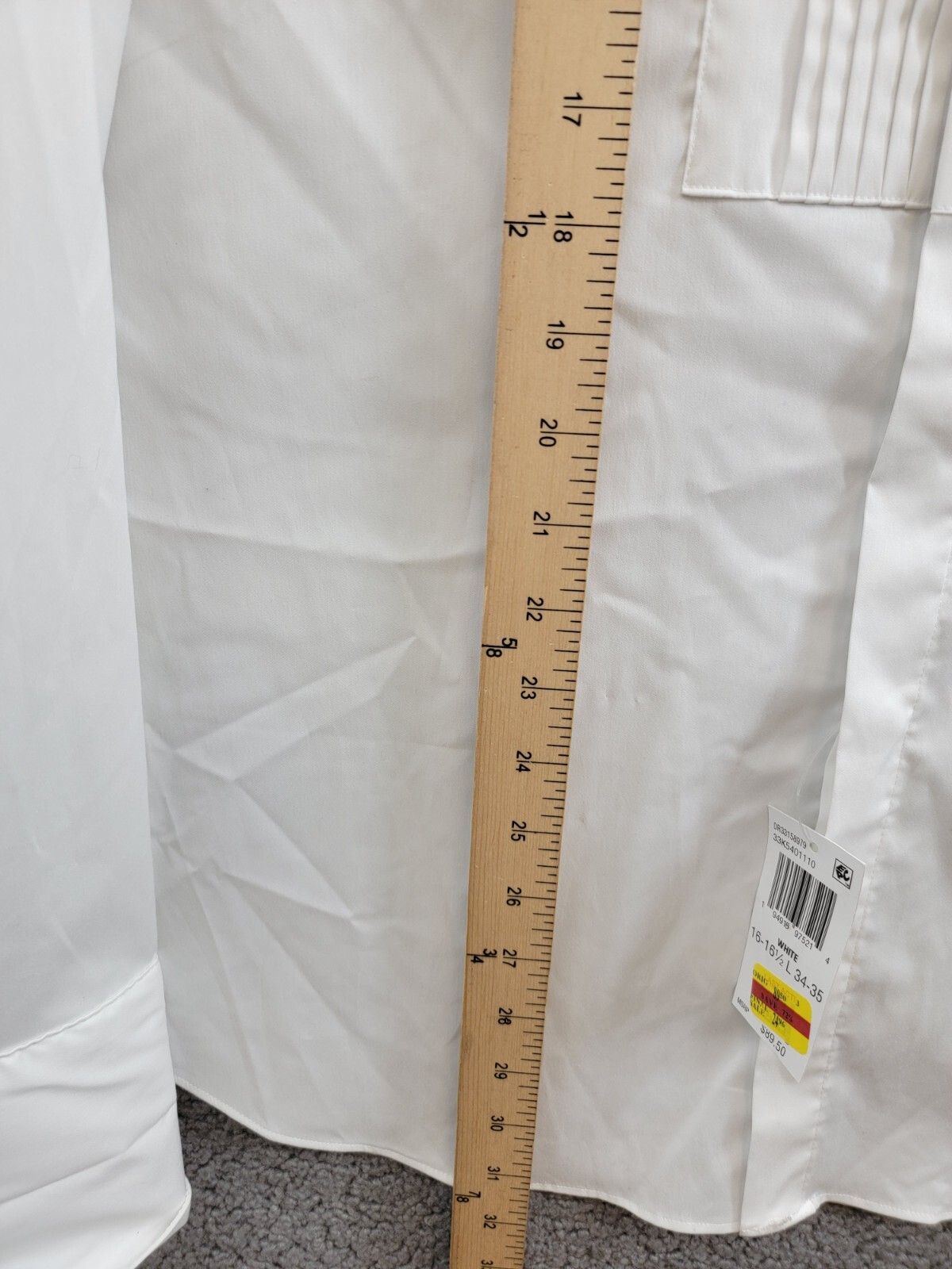 Calvin Klein Infinite Color Regular Fit Dress Shirt Men's L 34/35 16-16.5 White - Picture 8 of 17