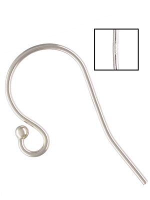 925 Sterling Silver Ball End Ear Wires 10pcs/ 30pcs /50pcs #5203-1