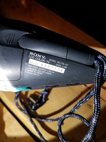 Sony Watchman Handheld TV / Radio model FDL-22 Working