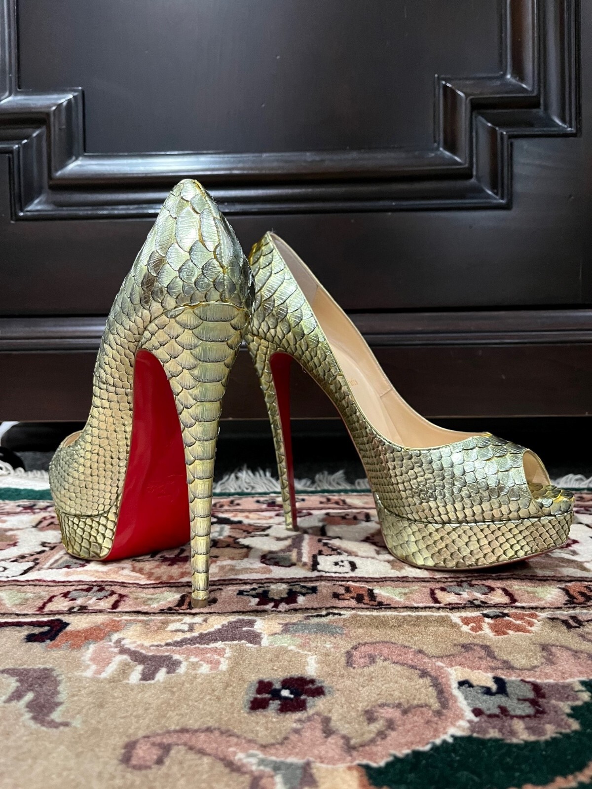 靴 Christian Louboutin python silver pumps $_32.JPG?set_id=880000500F