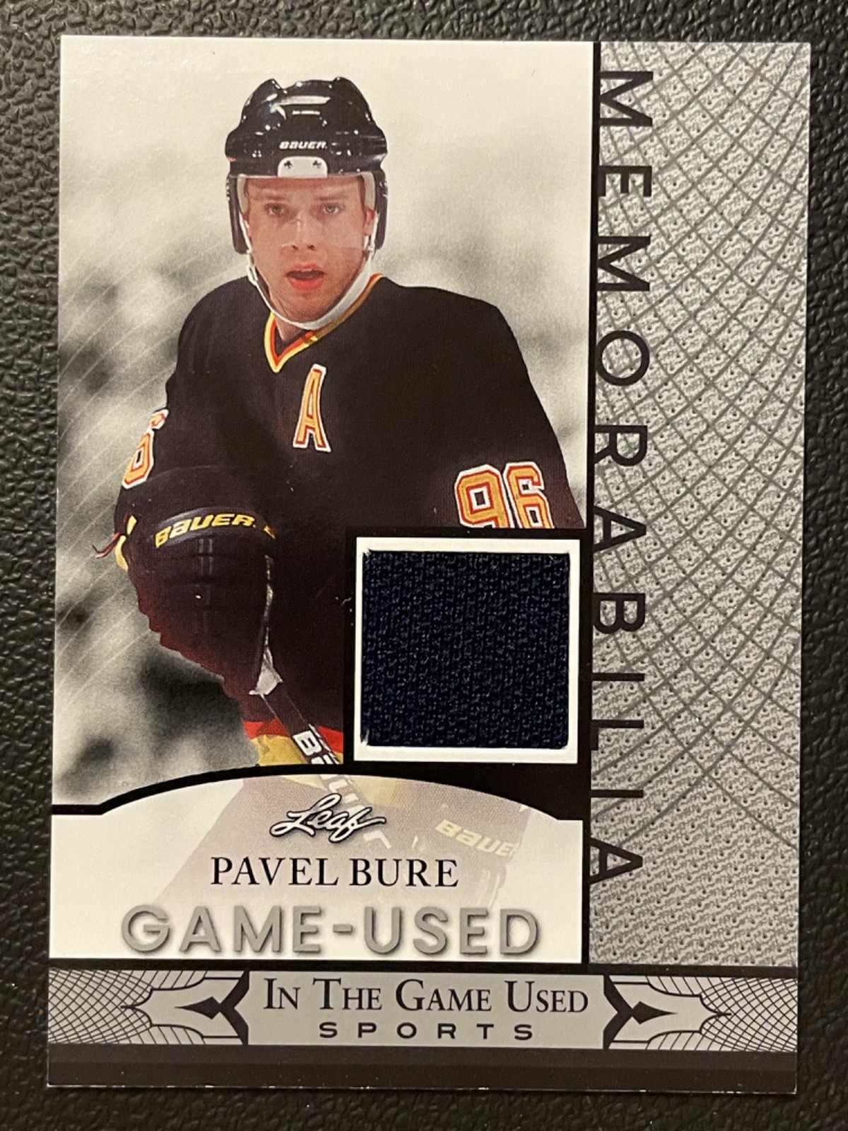 2024 Leaf In The Game Used Memorabilia Silver Pavel Bure Jersey