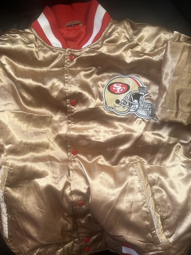 1960s FORTY NINERS ジャケット イエロー/レッド San Francisco 49ers Vintage 90s Chalk Line Satin Bomber