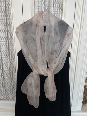 HERMES SILK Mousseline Stole  Fleurs de Fuchsia  Shawl Foulard Tuch Scarf New