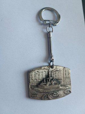 Porte-clés Ville de Nantes Fontaine PLACE ROYALE Keychain vintage 60'