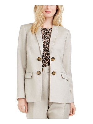 

CALVIN KLEIN Womens Beige Wear To Work Top Coat Petites, Бежевый, T02JA805