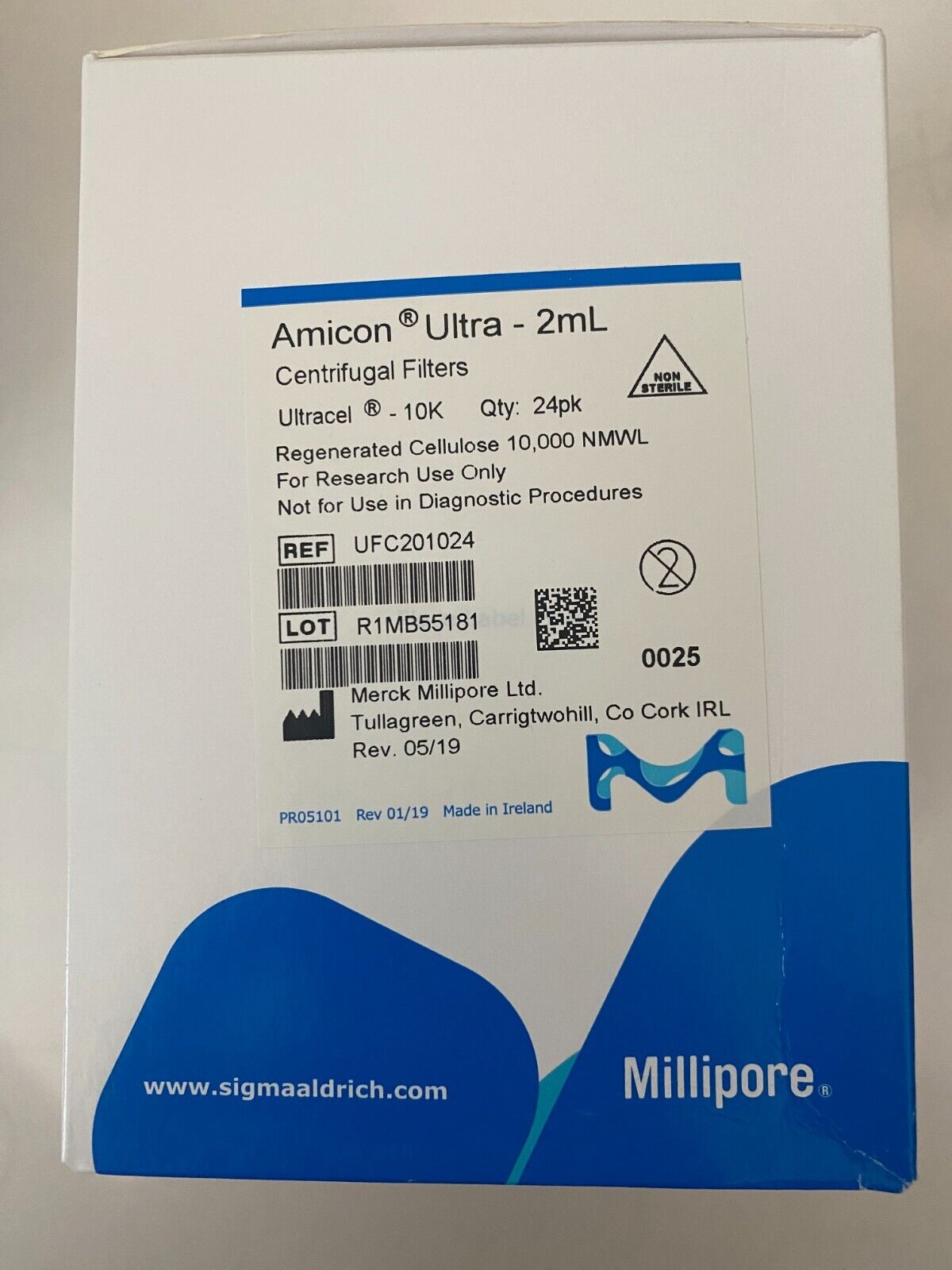 Amicon Ultra-2 Centrifugal Filter Unit 10kDa MWCO UFC201024 Amicon Ultra-2 Centrifugal Filter Unit 10kDa MWCO UFC201024