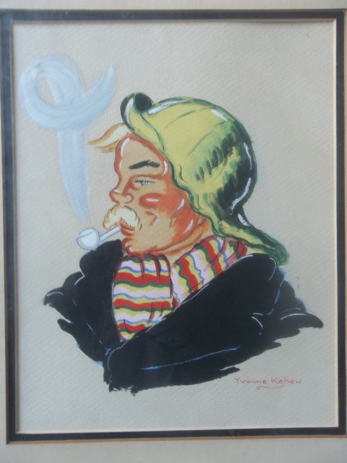 YVONNE KEHEW SIGNED WATERCOLOR PAINTING ART