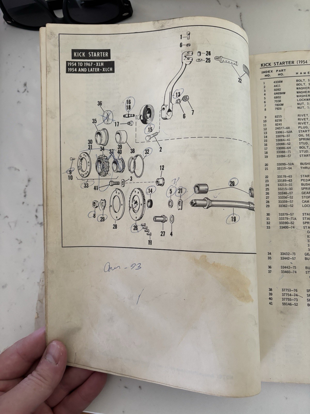 1954 - 1976 Harley Davidson Sportster XLH XLHC-1000 Parts catalog Original