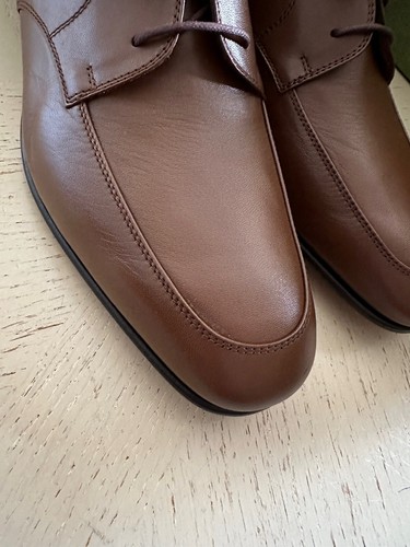 Pre-owned Gucci $1050  Men's Lace Up Leather Oxford Shoes Brown 11.5 Us/11 Uk 723610