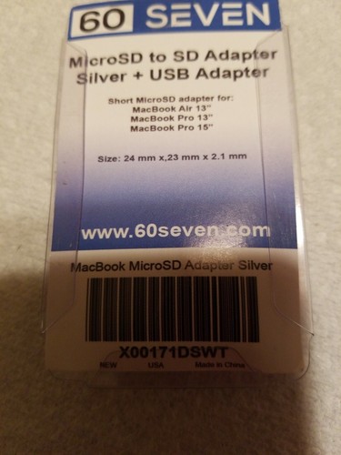 Microsd to sd adaptor silver+usb adaptor