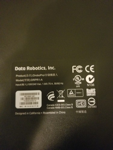 USED DROBO PRO NAS SERVER NO DRIVES