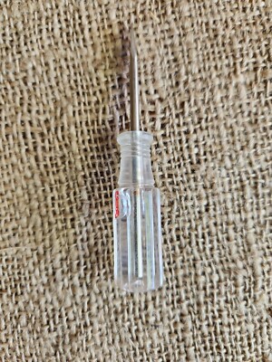 Vintage CRAFTSMAN Pocket 3 1/2'' Tiny Flathead Screwdriver Pre-owned Bent End