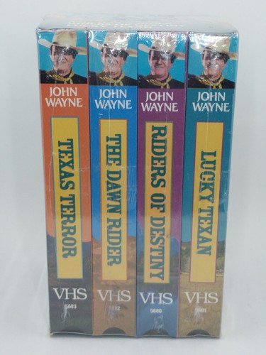 John Wayne Texas Terror Dawn Rider Lucky Texan Riders Destiny (VHS 4 Tape Set)