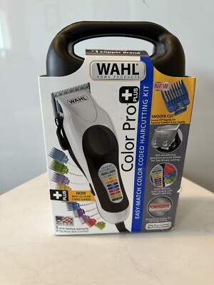 Wahl Color Pro Plus Haircut Clipper Kit - Black/Silver  NEW