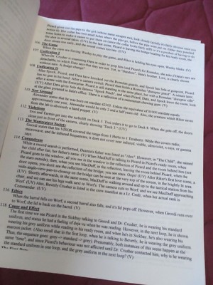 STAR TREK LAST UPDATE: JANUARY 15, 1995  IN-JOKES AND OPERATION SNAFU