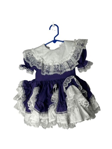 Lil Dolly's Baby Girls Dress 1T Purple Ruffles Full Circle