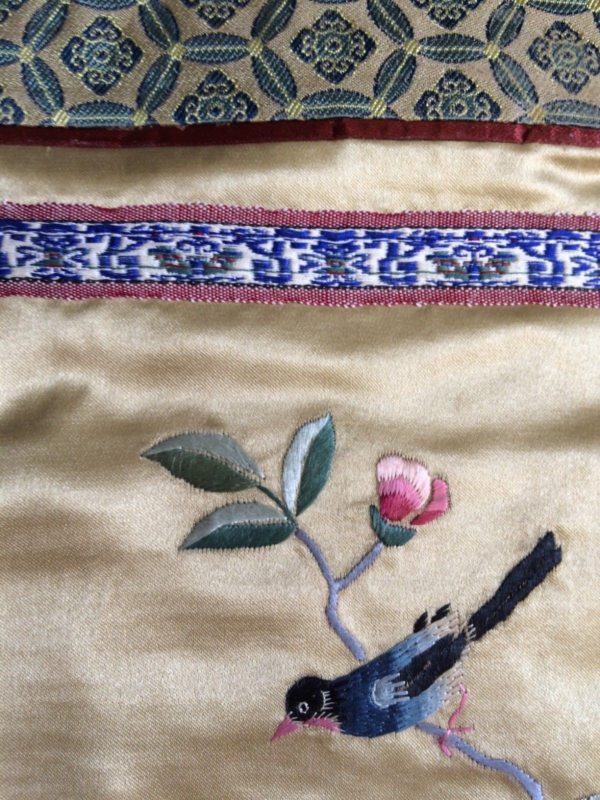 Vintage Chinese Silk Embroidery, Bird & Flowers - Your Choice!