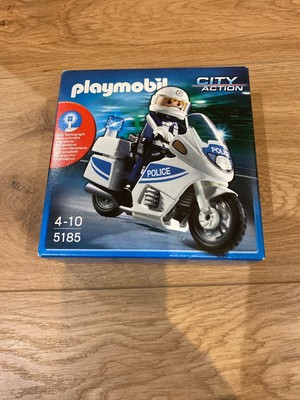 playmobil 6923 city action police bike with led light