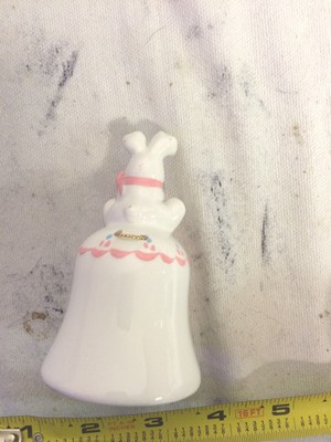 Vintage Russ Berrie Bell Bunny Taiwan ROC  FREE SHIP