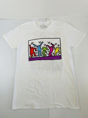Keith Harring Mens Size Small Tshirt White The Great Ramen Back Cover Misprint