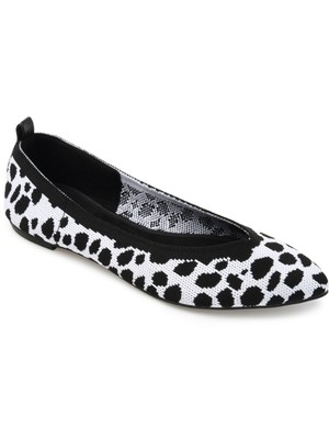 

КОЛЛЕКЦИЯ JOURNEE Женские балетки белого цвета Dalmation Karise Toe Slip On балетки 8,5 м, Белый, KARISE