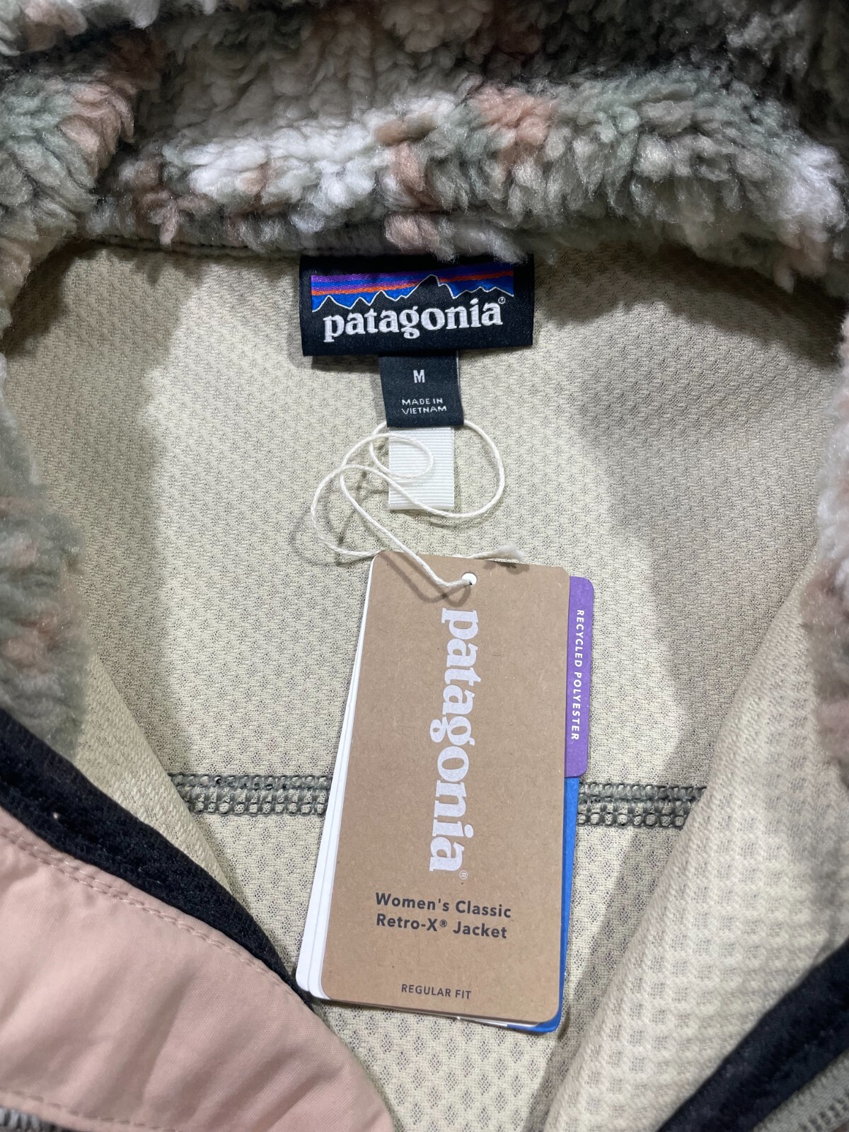 Pre-owned Patagonia Classic Women's Retro-x Full Zip Fleece Jacket Medium Snow Pine Green
