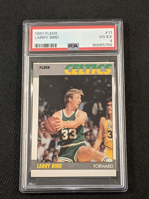 1987 Fleer Larry Bird All Star PSA 4 VG-EX #11 Boston Celtics NBA 