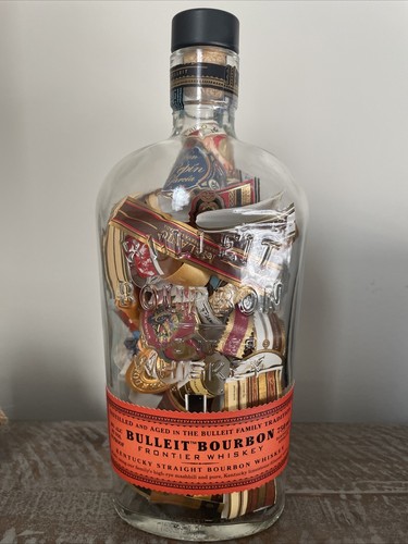 Bulleit Bourbon bottle With Cigar Bands