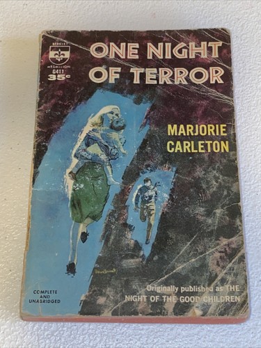 One Night of Terror by Marjorie Carleton 1960 Berkley G411 Paperback