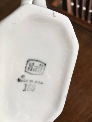 Vintage HALL POTTERY - White Restaurant Ware Individual Covered Tea Pot